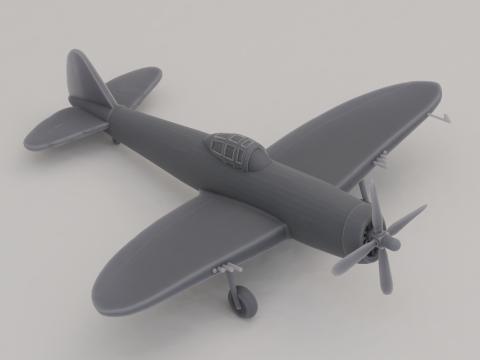 P-47 Thunderbolt jachtbommenwerper Verenigde Staten WO II 1941 3D printmodel