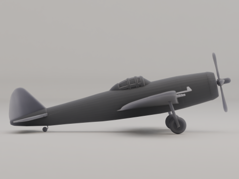 P-47 Thunderbolt jachtbommenwerper Verenigde Staten WO II 1941 3D printmodel