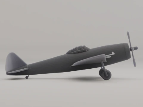 P-47 Thunderbolt Fighter Bomber United States WWII 1941 3D Print Model