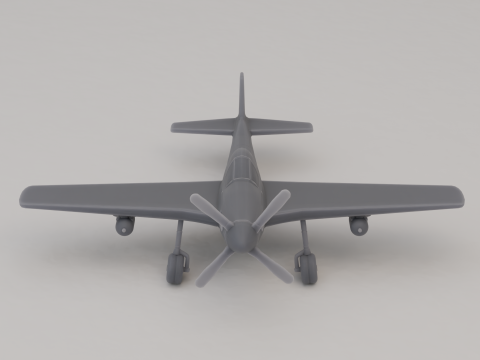 P-51 Mustang jachtbommenwerper Verenigde Staten WO II 1941 3D printmodel