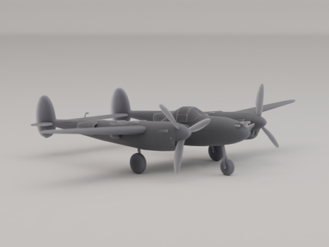 P-38 Lightning Винищувач-бомбардувальник Другої світової війни США 1942 року 3D Принт Модель