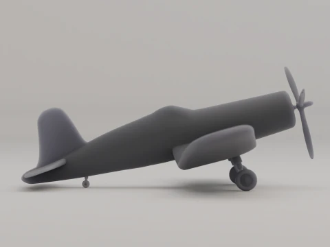 F4U Corsair Fighter Amerika Birleşik Devletleri İkinci D&uuml;nya Savaşı 1943 3D Baskı Modeli