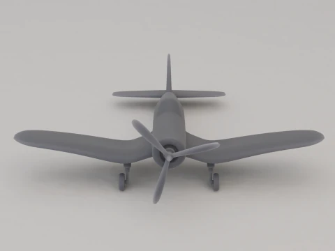 F4U Corsair Fighter Amerika Birleşik Devletleri İkinci D&uuml;nya Savaşı 1943 3D Baskı Modeli