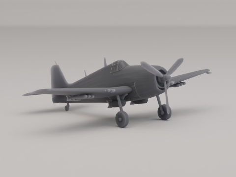 F6F-Hellcat Палубний винищувач Другої світової війни США 1943 року 3D Принт Модель