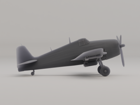 Палубный истребитель F6F-Hellcat США, Вторая мировая война, 1943 г. 3D Принт Модель