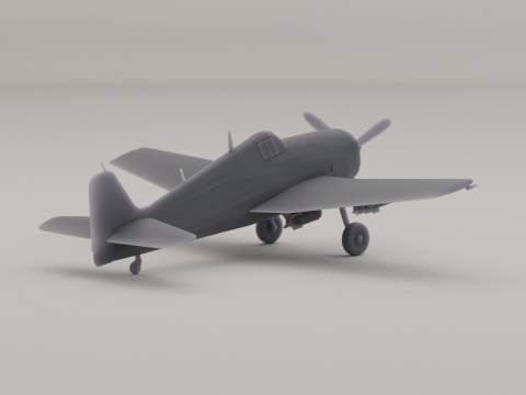 Палубный истребитель F6F-Hellcat США, Вторая мировая война, 1943 г. 3D Принт Модель