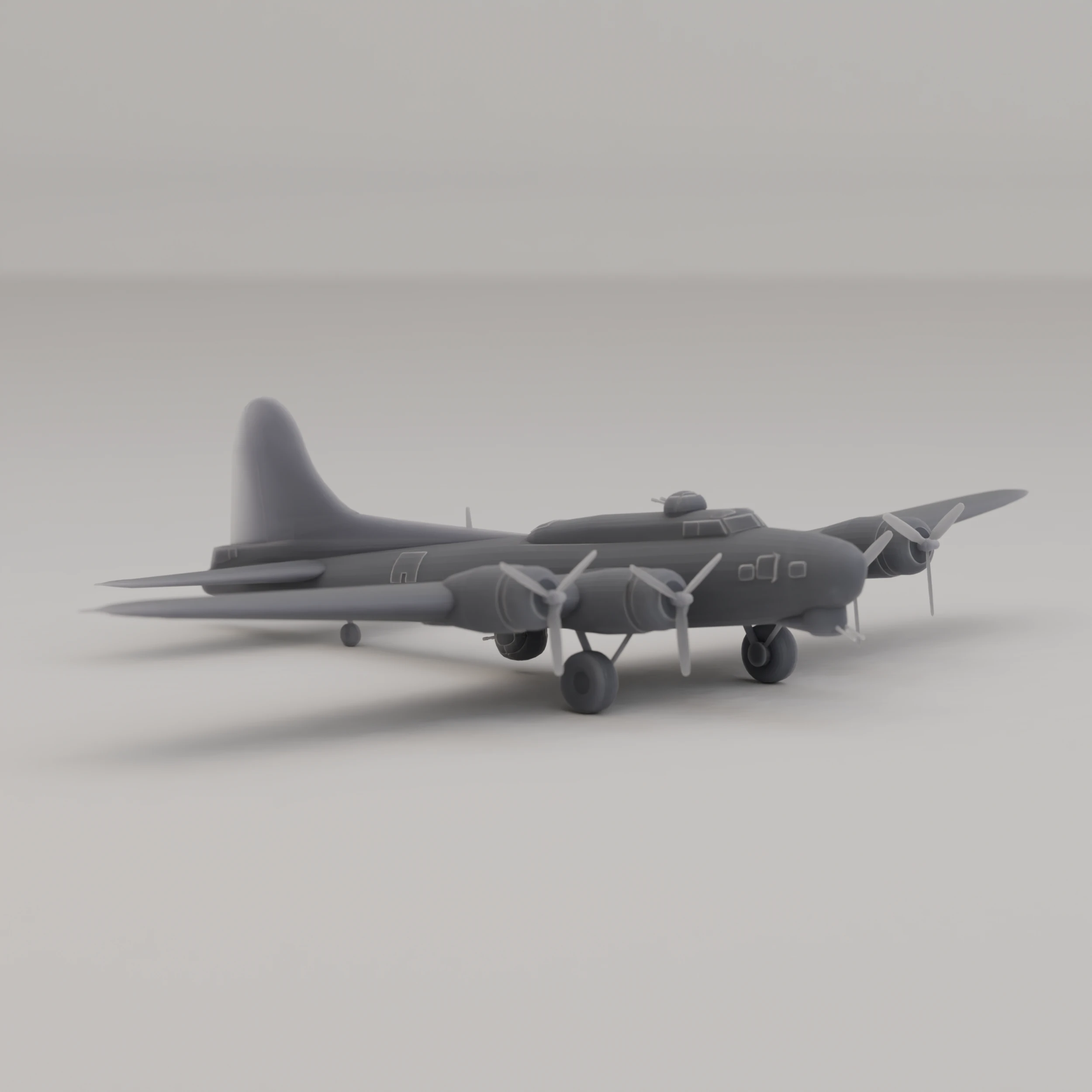 Bombardeiro B-17 Flying Fortress Estados Unidos Segunda Guerra Mundial 1941 Modelo de Impressão 3D .c4d .max .obj .3ds .fbx .stl .blend 