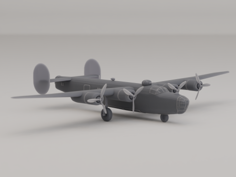 Бомбардувальник B-24 Liberator Друга світова війна США 1941 року 3D Принт Модель