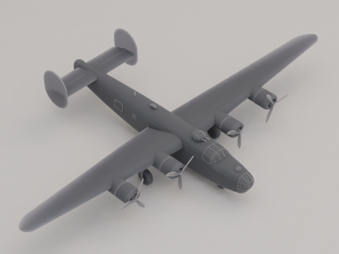 B-24 Liberator Bommenwerper Verenigde Staten WO II 1941 3D printmodel