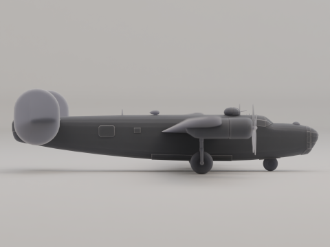 B-24 Liberator Bommenwerper Verenigde Staten WO II 1941 3D printmodel