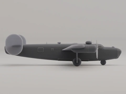 B-24 Liberator Bomber United States WWII 1941 3D Print Model