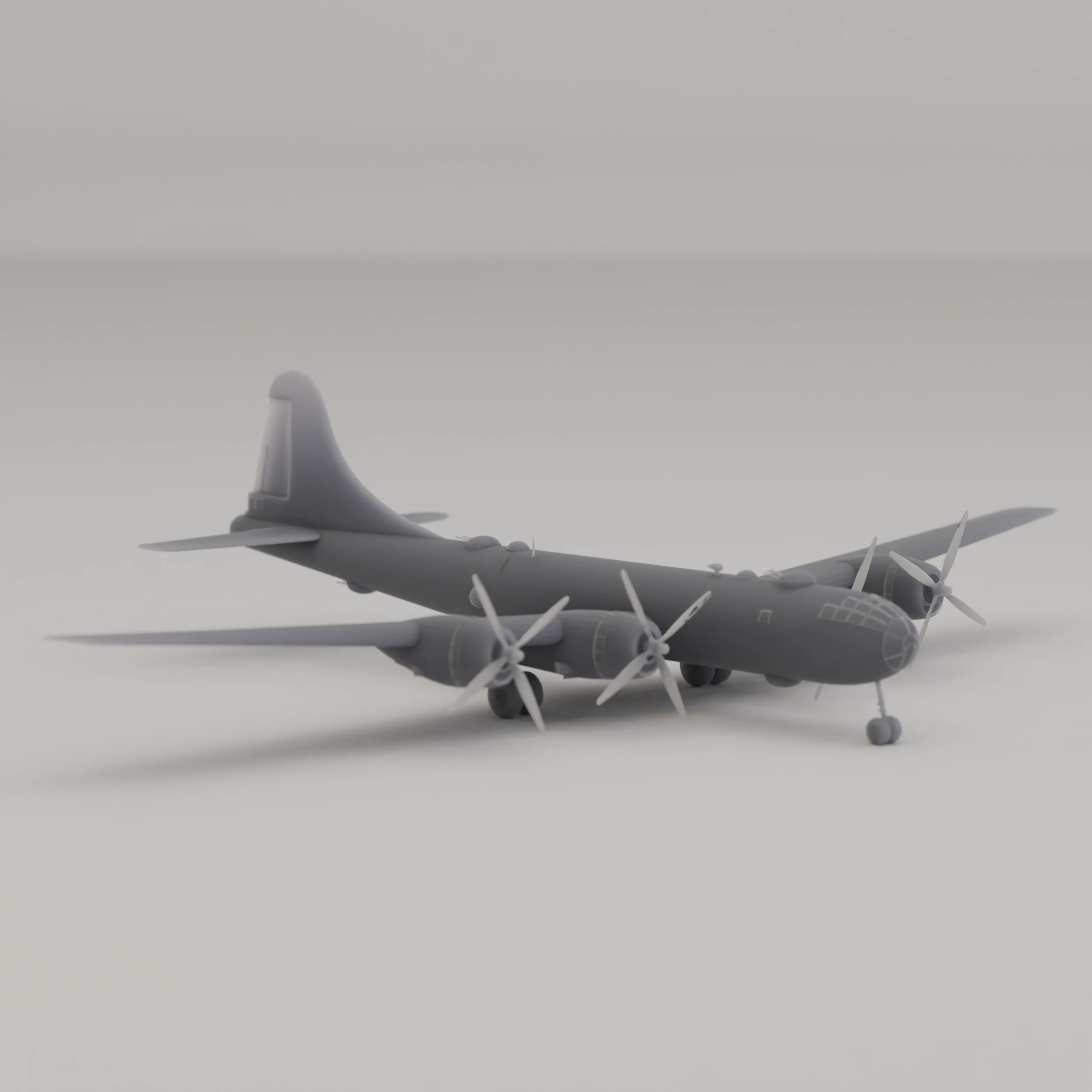 Boeing B-29 Superfortress Bomber United States WWII 1943 3D Print Model .c4d .max .obj .3ds .fbx .stl .blend 