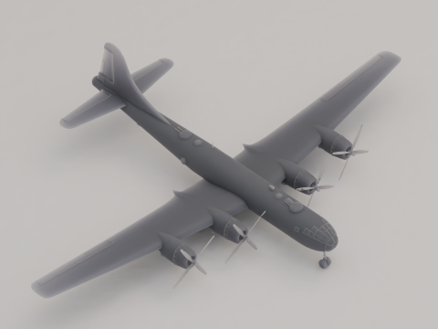 Boeing B-29 Superfortress Bomber United States WWII 1943 3D Print Model