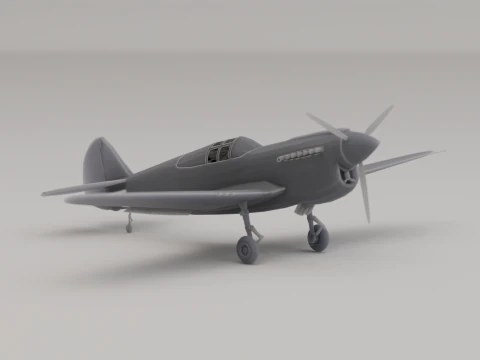 P-40 Warhawk Jagdbomber Vereinigte Staaten 2. Weltkrieg 1938 3D Druckmodell