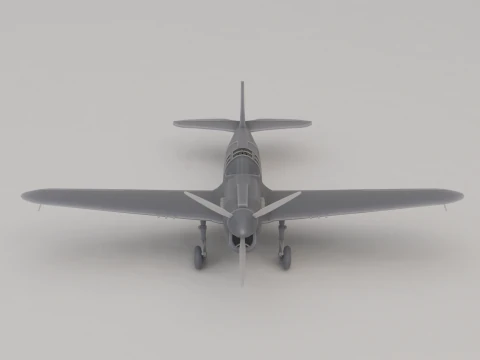 P-40 Warhawk Fighter Bomber Estados Unidos Segunda Guerra Mundial 1938 Modelo de Impressão 3D