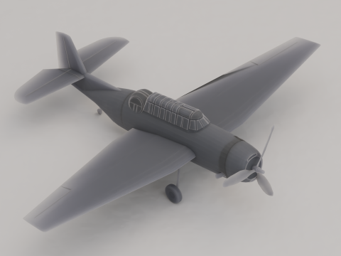 TBF-어벤저 어뢰 폭격기 미국 제2차 세계대전 1943 3D 프린트 모델