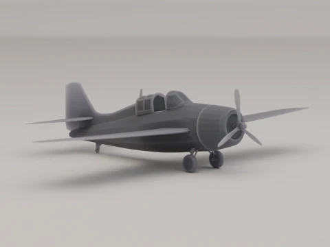 Grumman F4F Wildcat Fighter Vereinigte Staaten 2. Weltkrieg 1940 3D Druckmodell