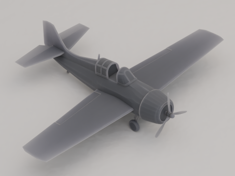 Grumman F4F Wildcat Fighter Verenigde Staten WO II 1940 3D printmodel