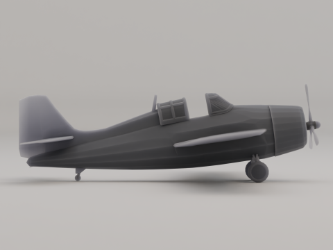Grumman F4F Wildcat Fighter Verenigde Staten WO II 1940 3D printmodel