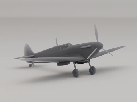 Supermarine Spitfire Mk IIa Fighter Vereinigtes K&ouml;nigreich 2. Weltkrieg 1936 3D Druckmodell
