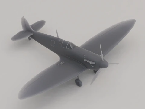 Supermarine Spitfire Mk IIa Fighter United Kingdom WWII 1936 3D Print Model