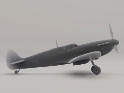 Supermarine Spitfire Mk IIa Fighter United Kingdom WWII 1936 3D Print Model