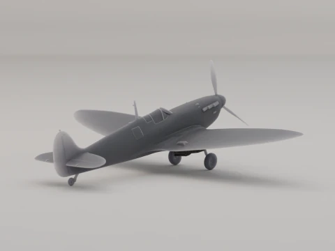 Supermarine Spitfire Mk IIa Fighter United Kingdom WWII 1936 3D Print Model