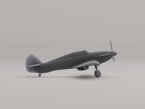 Hawker Hurricane MK I Interception Royaume-Uni Seconde Guerre mondiale 1935 Modèles 3D en vedette