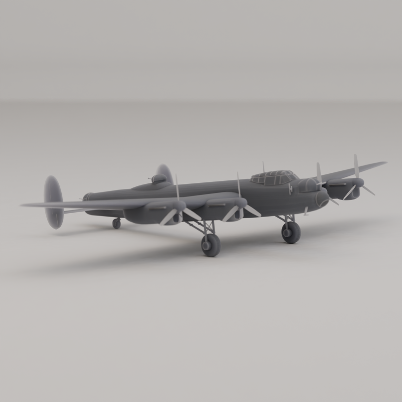 Avro 兰卡斯特轰炸机英国二战 1942 年 3D 打印模型 .c4d .max .obj .3ds .fbx .stl .blend 