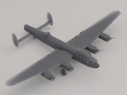 Avro 兰卡斯特轰炸机英国二战 1942 年 3D 打印模型