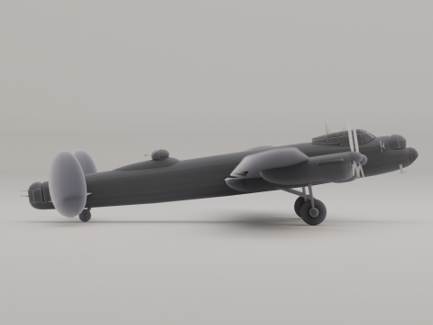 Avro 兰卡斯特轰炸机英国二战 1942 年 3D 打印模型