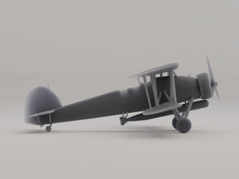 Fairey Swordfish Торпедоносець Велика Британія Другої світової війни 1938 року 3D Принт Модель