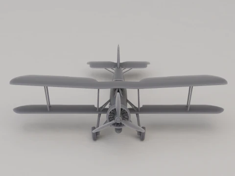 Fairey Swordfish Torpedo Bomber United Kingdom WWII 1938 3D Print Model