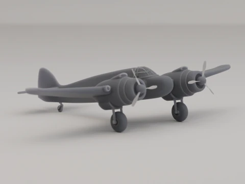 Bristol Beaufighter Night Fighter Vereinigtes K&ouml;nigreich 2. Weltkrieg 1940 3D Druckmodell