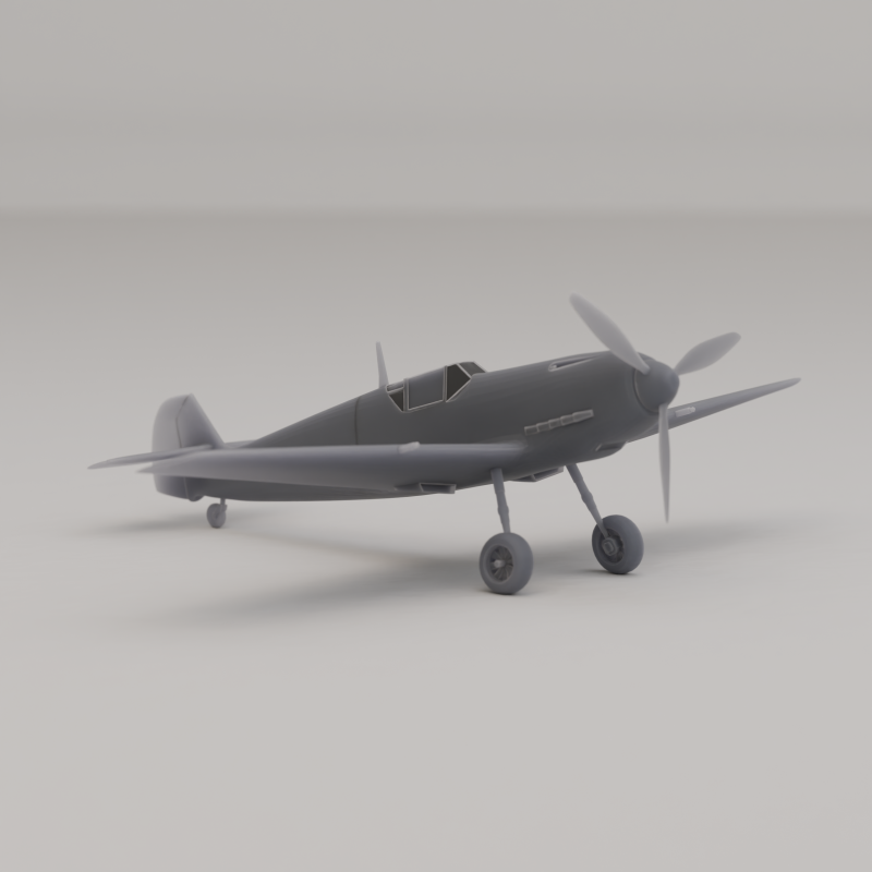 Messerschmitt Bf 109 Fighter Germany WWII 1935 3D Print Model .c4d .max .obj .3ds .fbx .stl .blend