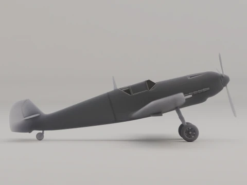 Messerschmitt Bf 109 Fighter Germany WWII 1935 3D Print Model
