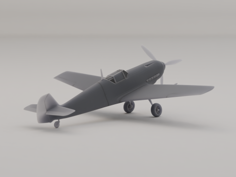 Messerschmitt Bf 109 Fighter Germany WWII 1935 3D Print Model