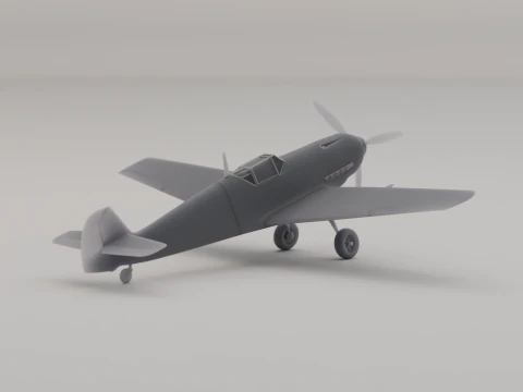 Messerschmitt Bf 109 Fighter Germany WWII 1935 3D Print Model