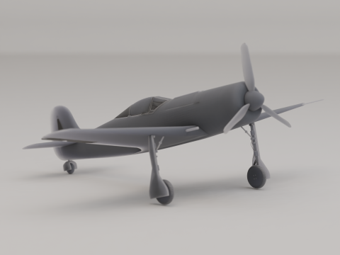 フォッケウルフ Fw 190 戦闘爆撃機 ドイツ 第二次世界大戦 1940 3Dプリントモデル