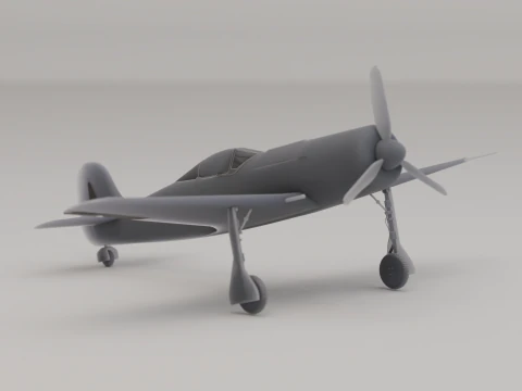Focke-Wulf Fw 190 Jagdbomber Deutschland 2. Weltkrieg 1940 3D Druckmodell