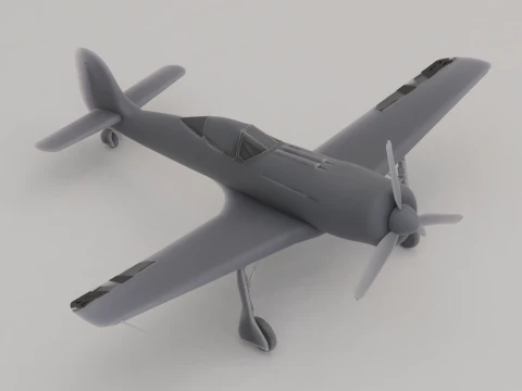 Focke-Wulf Fw 190 Fighter-bomber Germany WWII 1940 3D Print Model