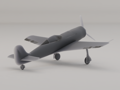 Focke-Wulf Fw 190 Cacciabombardiere Germania Seconda Guerra Mondiale 1940 Modello di stampa 3D