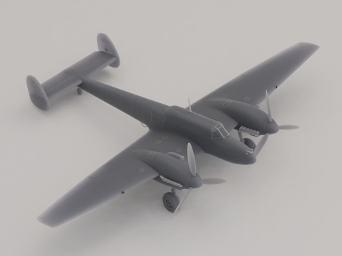 Messerschmitt Bf 110 jachtbommenwerper Duitsland WO II 1936 3D printmodel