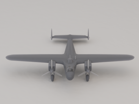 डोर्नियर डू 17 लाइट बॉम्बर जर्मनी द्वितीय विश्व युद्ध 1936 3D प्रिंट मॉडल