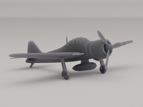 三菱 A6M 零式艦上戦闘機 日本第二次世界大戦 1940 3Dプリントモデル