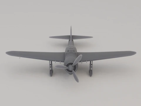 Mitsubishi A6M Zero Carrier Fighter Japan WWII 1940 3D Print Model