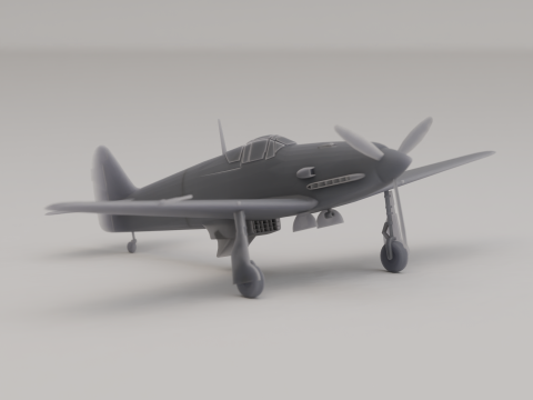 Kawasaki Ki-61 Hien Tony Fighter Japon Seconde Guerre Mondiale 1942 Modèles 3D en vedette