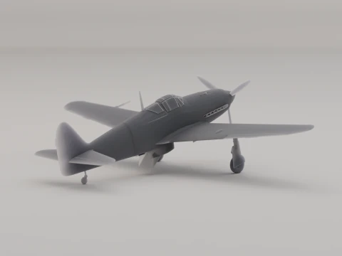 川崎 Ki-61 Hien Tony 战斗机日本二战 1942 年 3D 打印模型