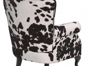 Chair Velvet Wingback Chair with Pillow Nail-Head Channel Tufted Oversized Model 3D