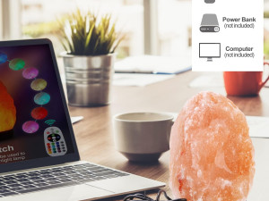 Salt Lamp Night Light with Remote Control 3D Model